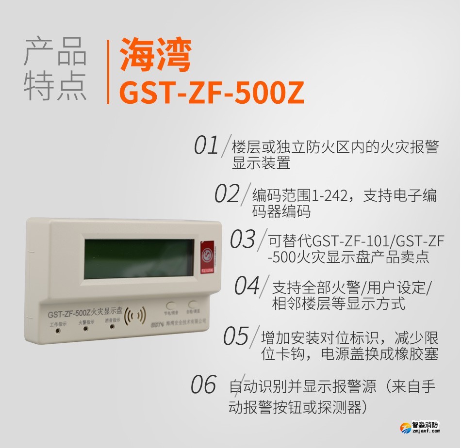 GST-ZF-500Z總線型火災顯示盤特點