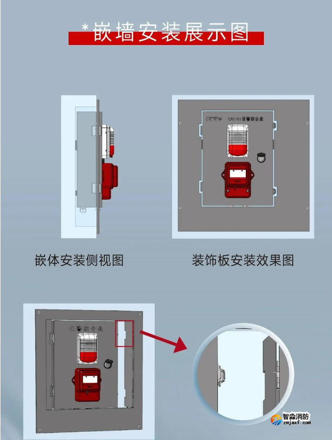 海灣消防防水防塵系列報(bào)警綜合盤安裝展示