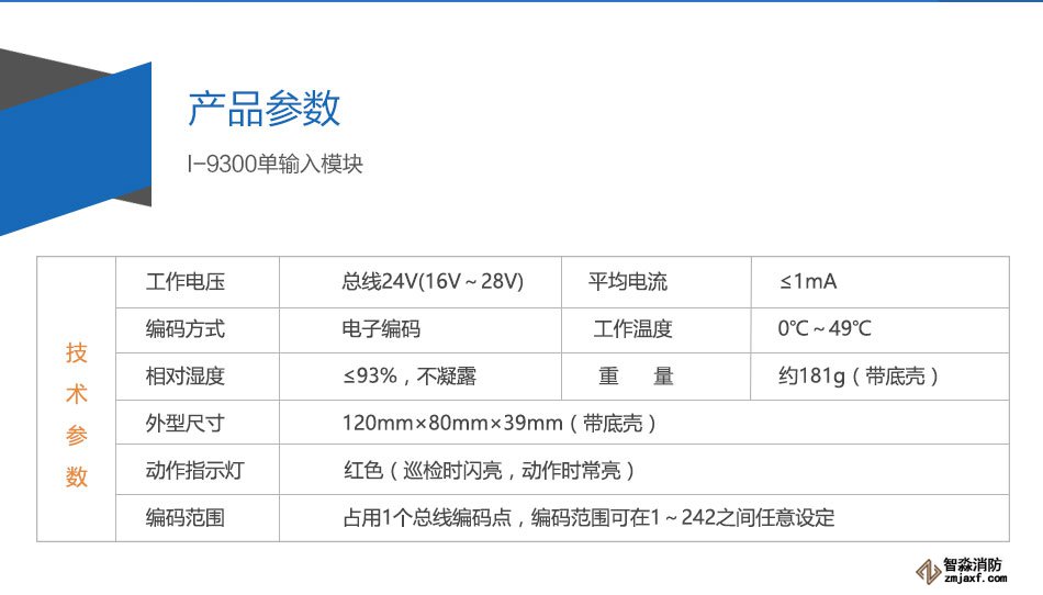 I-9300單輸入模塊參數